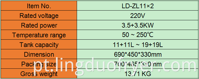 11l Electric Fryer Product Details